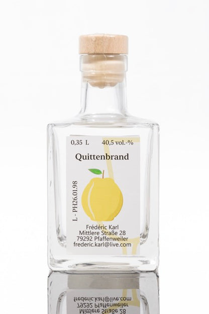 Das Produktbild des original Quittenbrand 1998 der Brennerei Karl aus Pfaffenweiler.